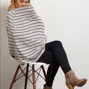 Grey striped nursing cover